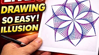 Part-2 easy 3d illusion drawing l easy string art#3dillusion#stringart#easydrawing#art#drawing#video