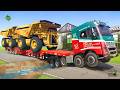 Truck vs Extreme Broken Road with Speed Bumps - Spintires: Mudrunner Gameplay #1
