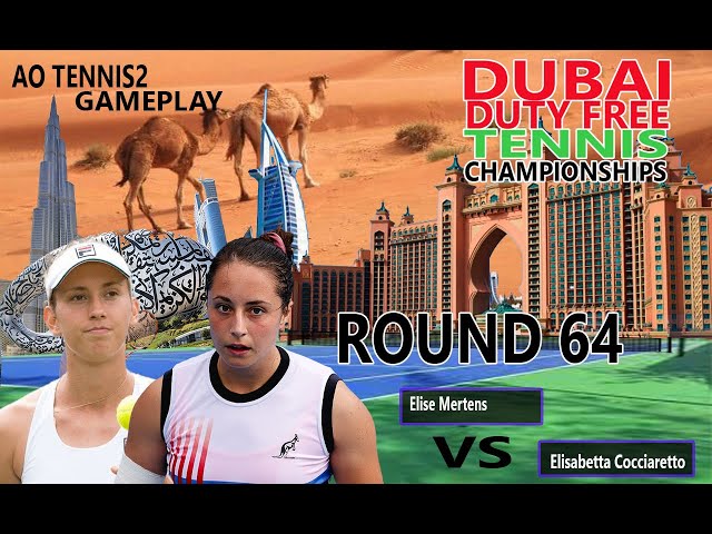 Elise Mertens    vs Elisabetta Cocciaretto         🏆 ⚽ Dubai  Open (02/18/2024) 🎮 gameplay AO  2 class=