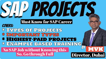 Types of SAP Projects - Implementation - Support. - Upgrade - SAP Jobs - SAP Training - Freshers