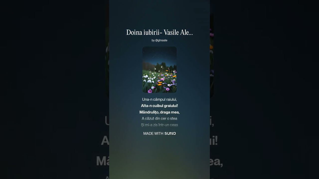 Doina iubirii  -  Vasile Alecsandri 