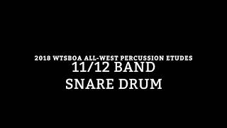 All West 2018 11/12 Snare Drum