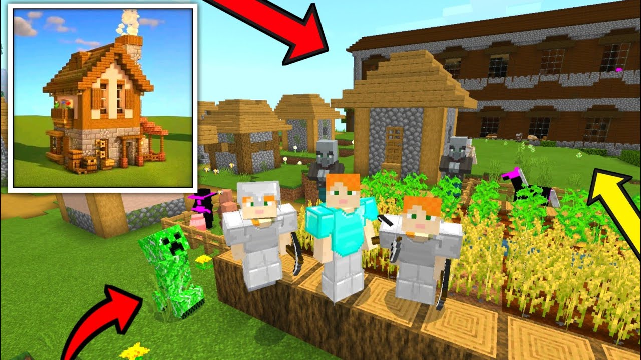 Diamonds & Mansion Pixel Craft Legends Multiplayer Survival Walkthrough Gameplay