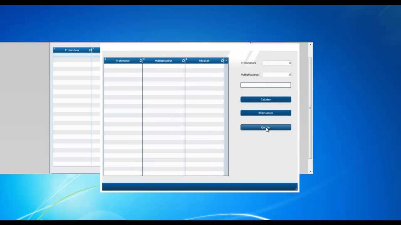Tutoriel 4: Système de multiplication, affichage dans une table avec jauge.