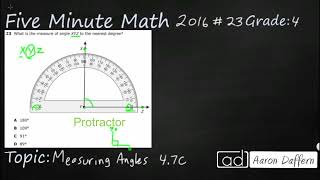 4th Grade STAAR Practice Measuring Angles (4.7C - #1)