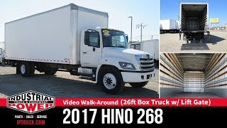 Box Truck with Lift Gate | 2017 HINO 268 26ft Box Truck Commercial Truck