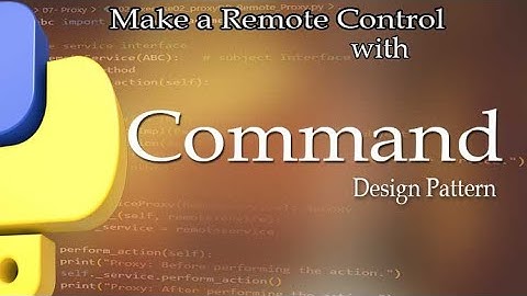 COMMAND Design Pattern (with Remote Control App example)
