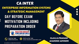 P975 | CA Inter | EIS & SM | Day before exam motivation including Preparation order