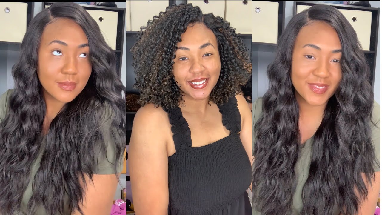 YES! She's A Winner! 2 Synthetic Lace Front Wig Reviews in 1 | Heatless Beach Waves Curls