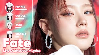 (G)I-DLE - Fate (Line Distribution   Lyrics Karaoke) PATREON REQUESTED