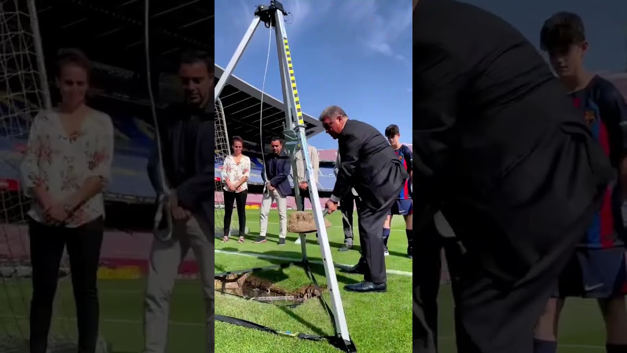 Cápsula del tiempo en el estadio del Barcelona (via FCBarcelona) 