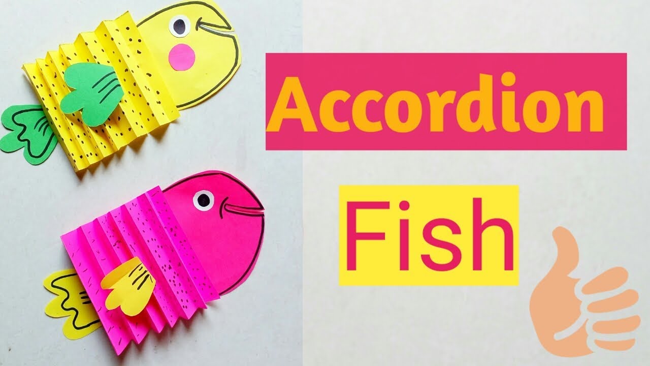 How To Make Accordion Fish For Kids Paper Fold Fish YouTube