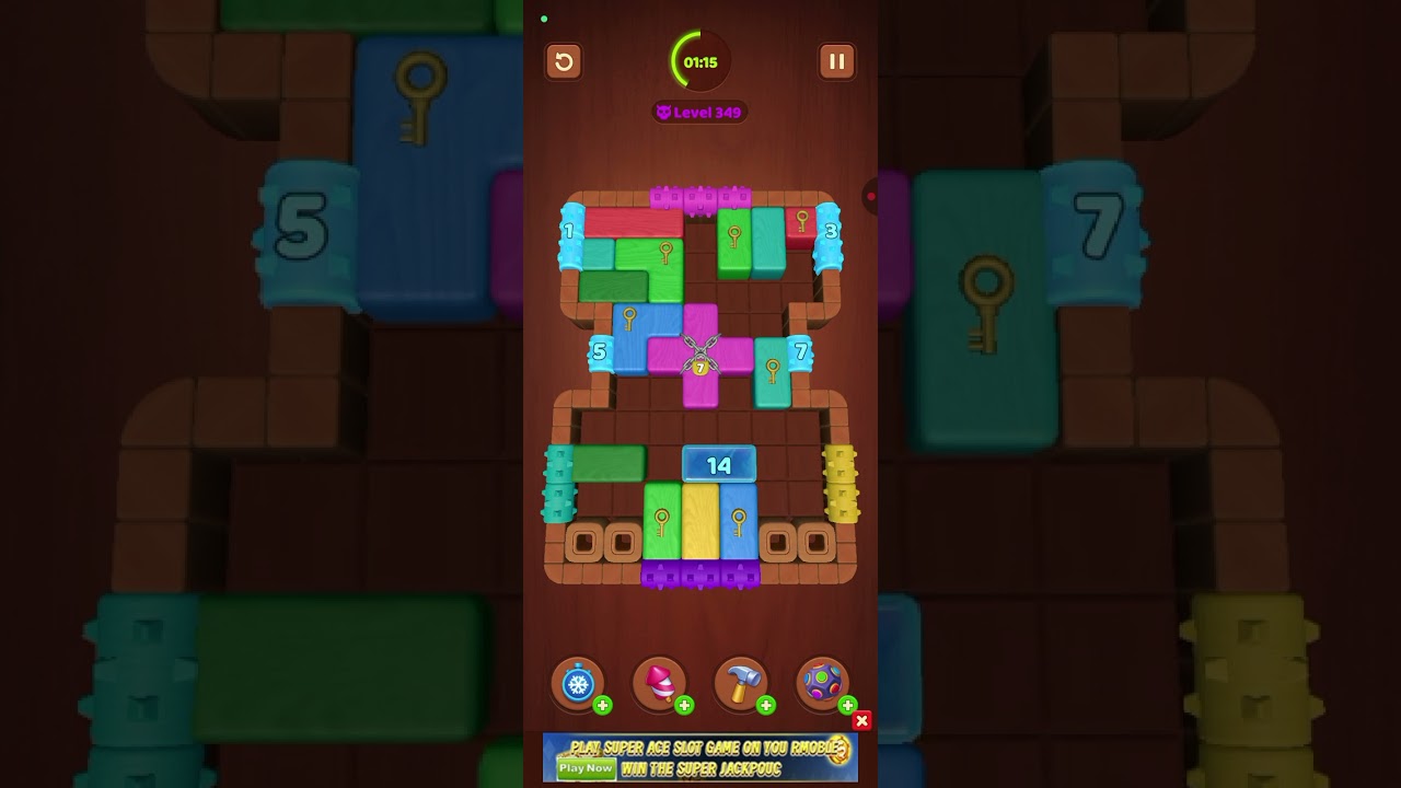 349 Level wood block jam game 2025 - YouTube