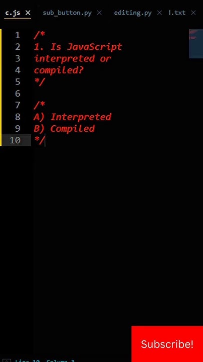 Is Javascript Interpreted or Compiled | Javascript Interview Question 1 ...