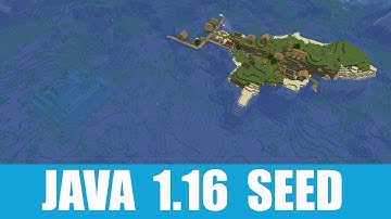 Minecraft Java 1.16 Seed: Island village with ocean monument and much more