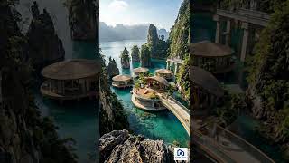 Futuristic Floating City Build in 30 Seconds | Insane Lagoon Transformation 🌊🏝️
