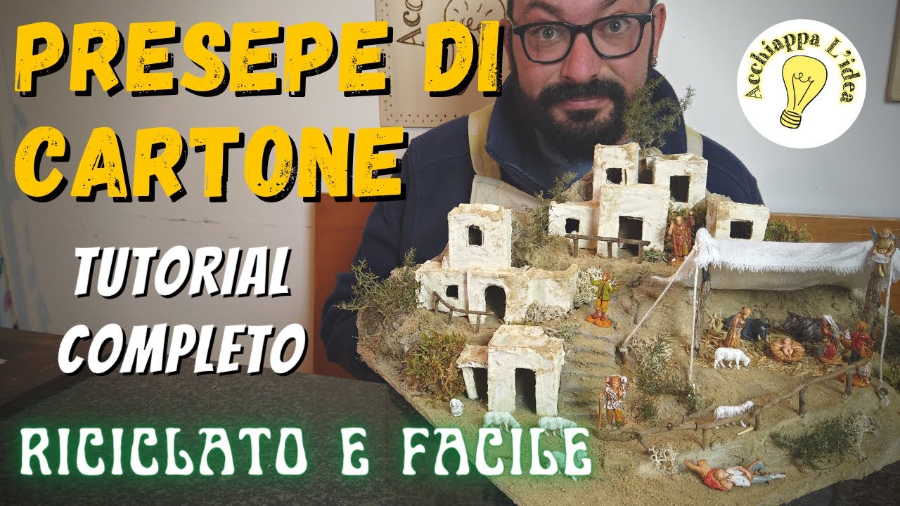 Presepe di cartone Riciclato Facile ✅ Tutorail completo fai da te