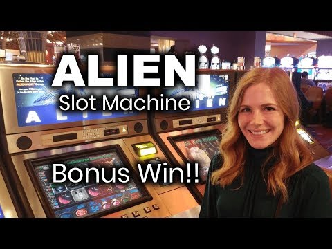 Alien Slot Machine Win and Zeus 4 Symbol Bonus Win!!!