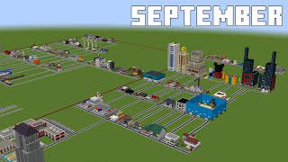 Everything I Built In Minecraft | September