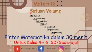 SATUAN VOLUME ( kl, hl, dal, l, dl, cl, ml )