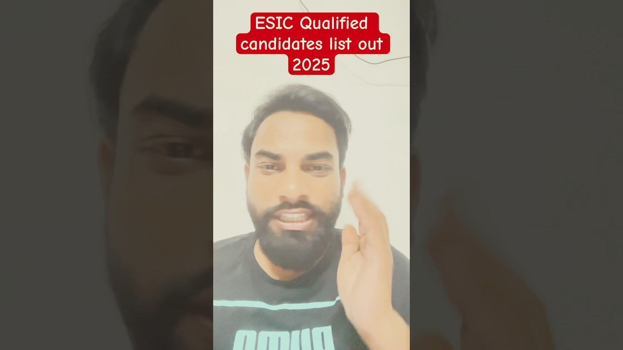 ESIC Nursing Officer Qualified  Student list out 2025 