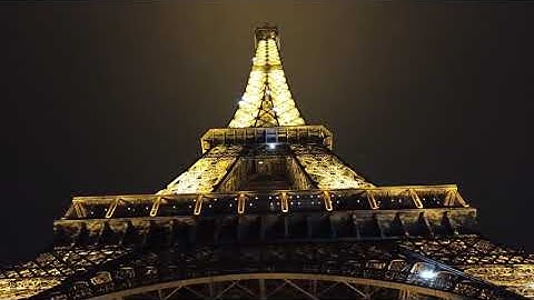 Timelapse: Lights On Eiffel Tower At Night  | Royalty Free | Stock Footage