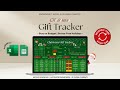 Gift Tracker Tutorial - Christmas Gift - Birthday Gift Tracker