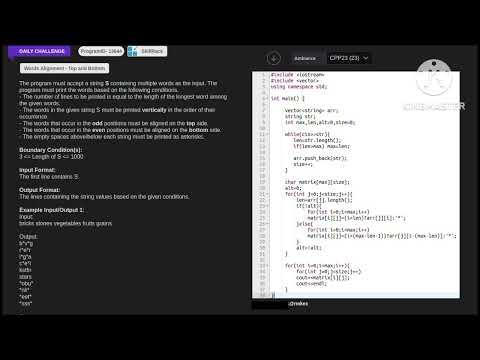 Skillrack 1/7/2025 daily challenge and daily test solution | dc and dt