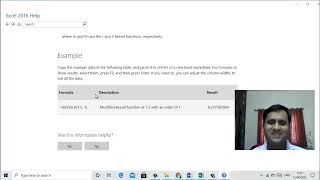 ANIRUDH CLASS B - BESSELK FUNC - MICROSOFT EXCEL 2016