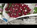 Sauce: Beet and Goat cheese sauce