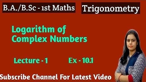 #Logarithm_of_Complex_Numbers#New_Era_Maths_Classes Exercise 10.1 Trigonometry B.A./B.Sc 1st year