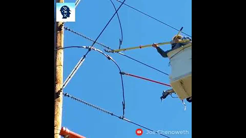 Cutting High Voltage (115Kv) Power Line ⚡