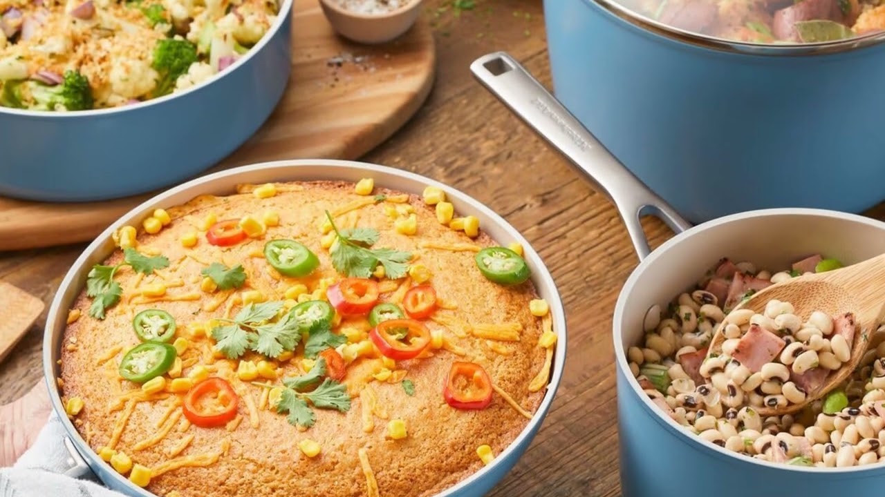 Most Beautiful Pans? 😍 KitchenAid Blue Velvet Ceramic Set Review