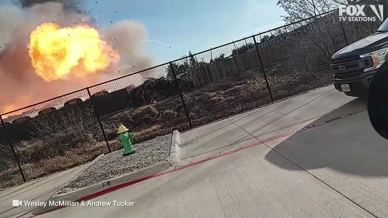 WATCH: Truck fire explosion at Dallas industrial yard destroys trucks, school buses