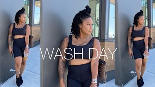 WASH DAY : COLORING MY LOCS JET BLACK | HAIR MAINTENANCE ROUTINE USING DARK AND LOVELY "JET BLACK"