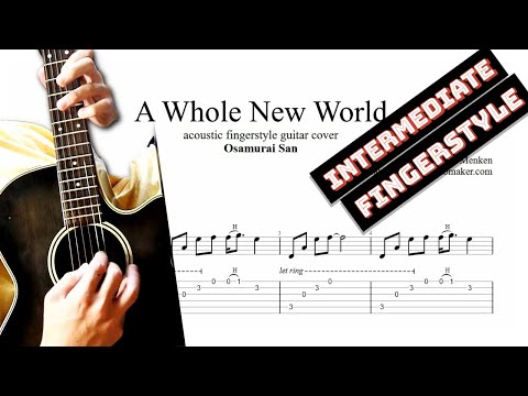 A Whole New World TAB (Aladdin) - fingerstyle guitar tabs (PDF + Guitar ...
