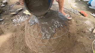 Wow! Cement And Chicken Coop - Simple Way For You To Have Beautiful Flower Pots