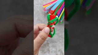DIY Pipe Cleaner jewelry 🤩 #creativezainaz #craft #youtubepartner #shorts