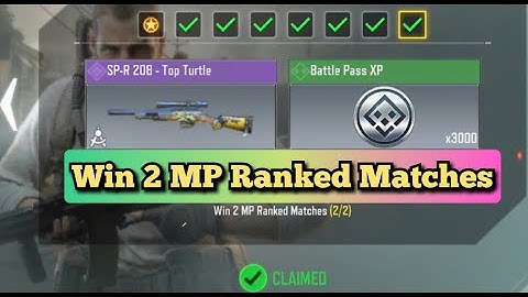 Call Of Duty Mobile Win 2 MP Ranked Matches Task Complete