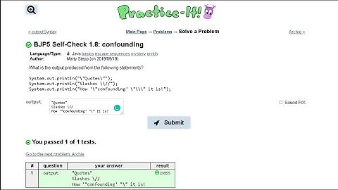 Java Practice-it Introduction to Java Programming | Self-Check: 1.8 confounding