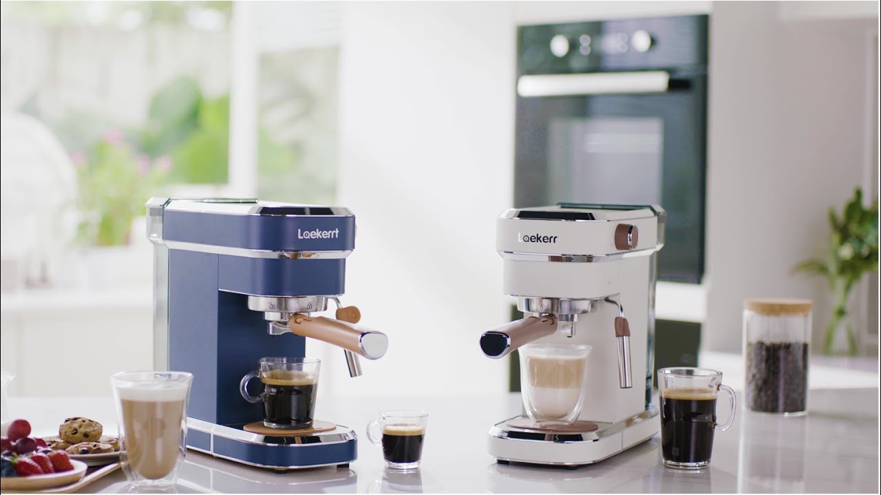 【Máquina espresso】Máquina espresso semiautomática Laekerrt de 20 bares con soporte de filtro 2 en 1