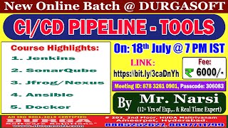 Cicd Pipeline-Tools Online Training Durgasoft