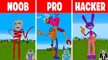 Minecraft AMAZING DIGITAL CIRCUS STATUE BUILD CHALLENGE - NOOB vs PRO vs HACKER