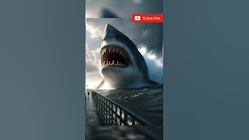 Giant Megalodon Emerges from Ocean 🌊 | Terrifying Shark Attack Scene #Megalodon