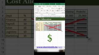 Cost allocation |#shorts |#exceltricks |#excel
