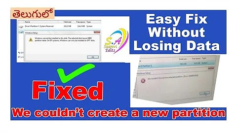 How to fix We Couldn't Create a New Partition Error in Windows Without Losing Data