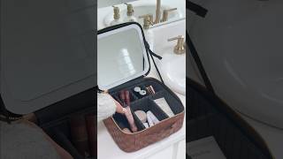 The perfect makeup organizer does exist✨No more bad lighting when you’re on-the-go✈️ #amazonfinds