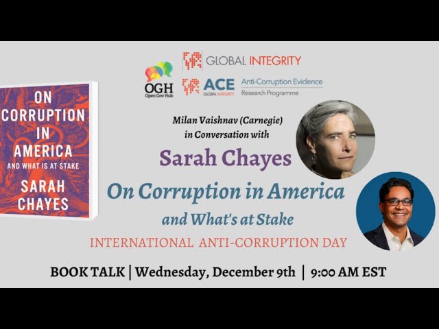 Book Talk: Sarah Chayes "On Corruption in America" | 12.9.20