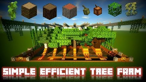 Minecraft: How to build Simple Efficient Tree Farm | Tutorial