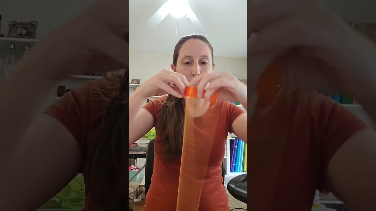 Working on a ribbon trim tutu!